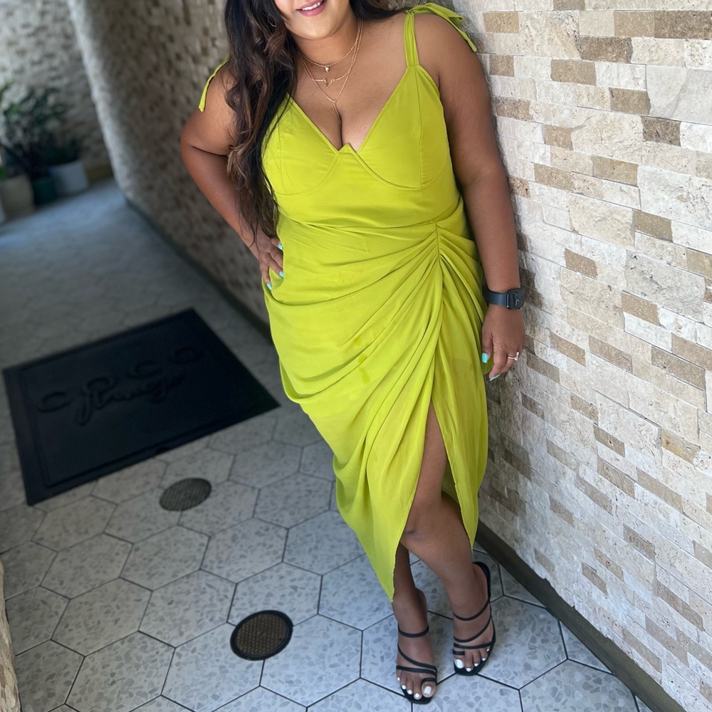 Apple green dress